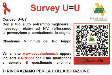 Aiutaci partecipando alla Survey su U=U