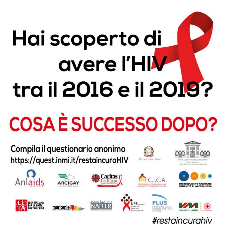 Hai ricevuto una diagnosi di Hiv dopo il 1 gennaio 2016? Aiutaci compilando un questionario